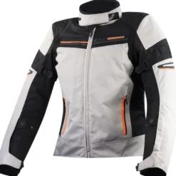 Giacca Donna in Tessuto Ls2 Shadow Grigio Chiaro Nero Arancio