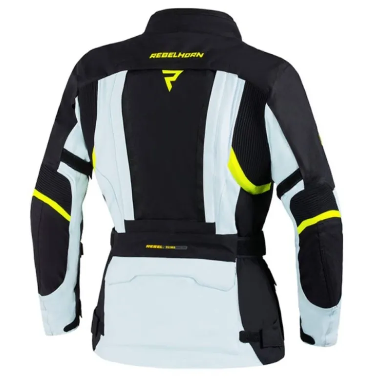 Giacca Donna In Tessuto Rebelhorn Hardy II Grigio Nero Giallo Fluo