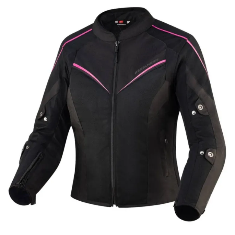 Giacca Donna In Tessuto Rebelhorn HiFlow IV Lady Nero Rosa Fluo