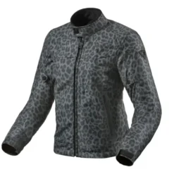 Giacca Donna In Tessuto Revit Shade H2O Leopardo Grigio Scuro