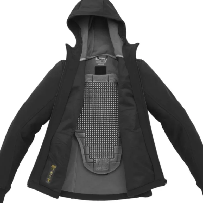 Giacca Donna in Tessuto Spidi Hoodie Armor Lady Nero