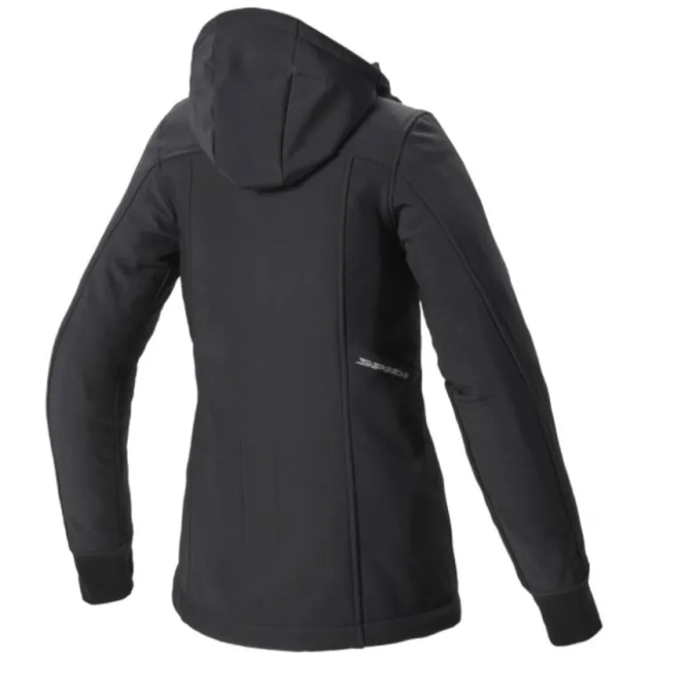 Giacca Donna in Tessuto Spidi Hoodie Armor Lady Nero
