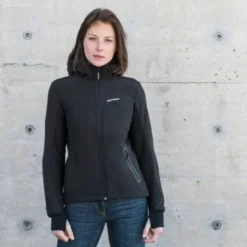 Giacca Donna in Tessuto Spidi Hoodie Armor Lady Nero