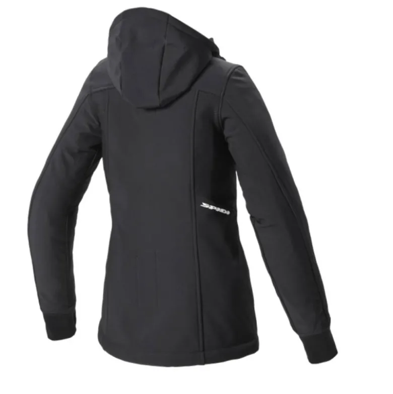 Giacca Donna in Tessuto Spidi Hoodie Armor Lady Nero Bianco