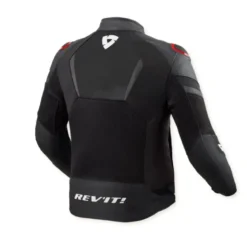 Giacca In Pelle E Tessuto Revit Mantis 3 H2O Nero Rosso