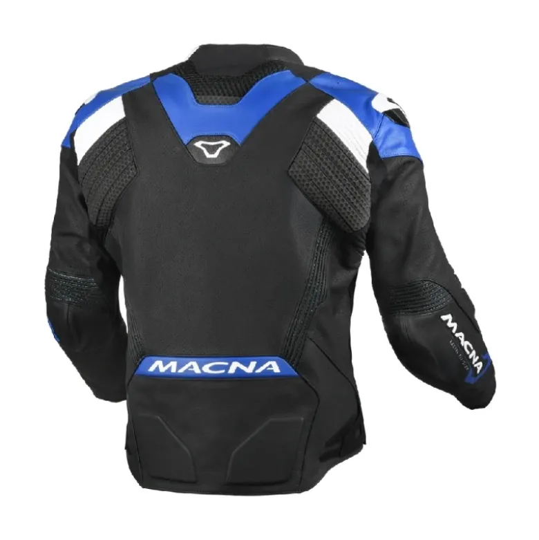 Giacca In Pelle Macna Blitz Nero Grigio Blu