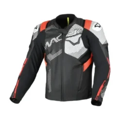 Giacca In Pelle Macna Ignite Nero Rosso