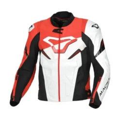 Giacca In Pelle Macna Pointer Bianco Rosso