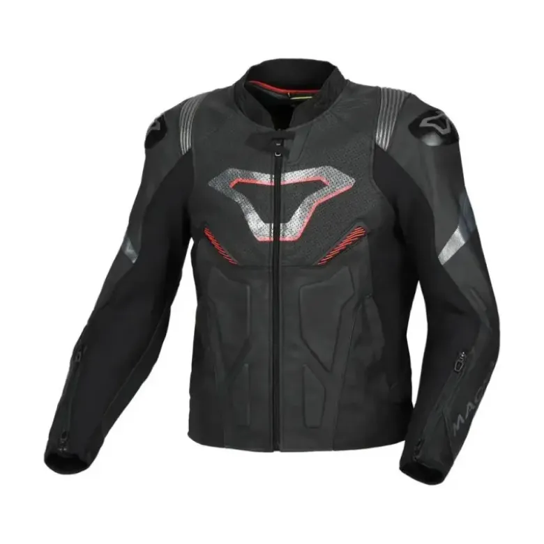 Giacca In Pelle Macna Pointer Nero Rosso