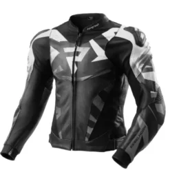 Giacca In Pelle Rebelhorn Inferno Nero Bianco
