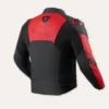 Giacca In Pelle Revit  Argon 3 Nero Neon Rosso