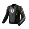 Giacca In Pelle Revit Control Nero Giallo Neon