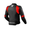 Giacca In Pelle Revit Control Nero Neon Rosso