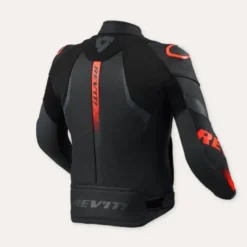 Giacca In Pelle Revit Hyperspeed 3 Air Nero Neon Rosso