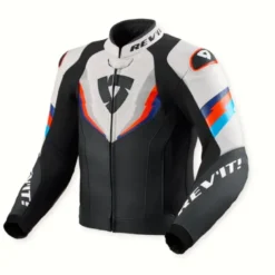 Giacca In Pelle Revit Quantum 3 Nero Grigio Chiaro