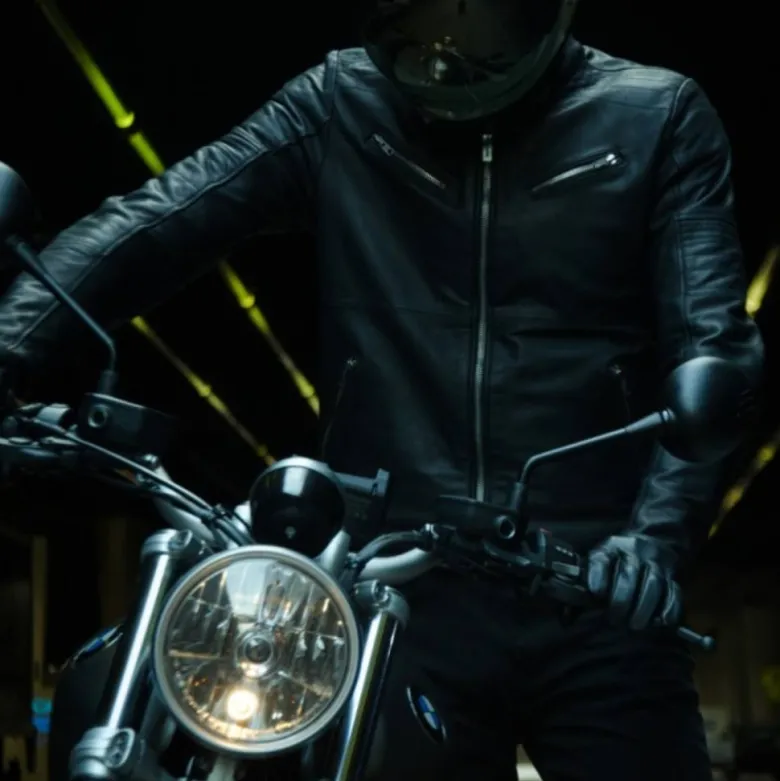 Giacca in Pelle Spidi Garage Nero