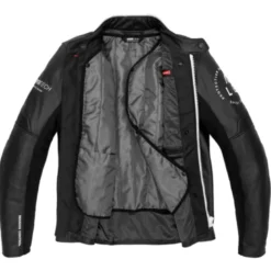 Giacca in Pelle Spidi Genesis Nero Bianco