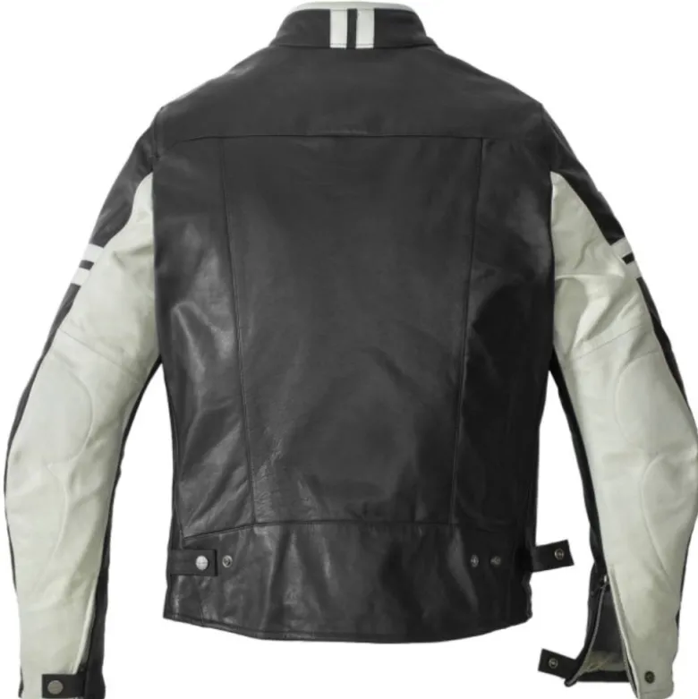 Giacca in Pelle Spidi Vintage Ghiaccio Nero