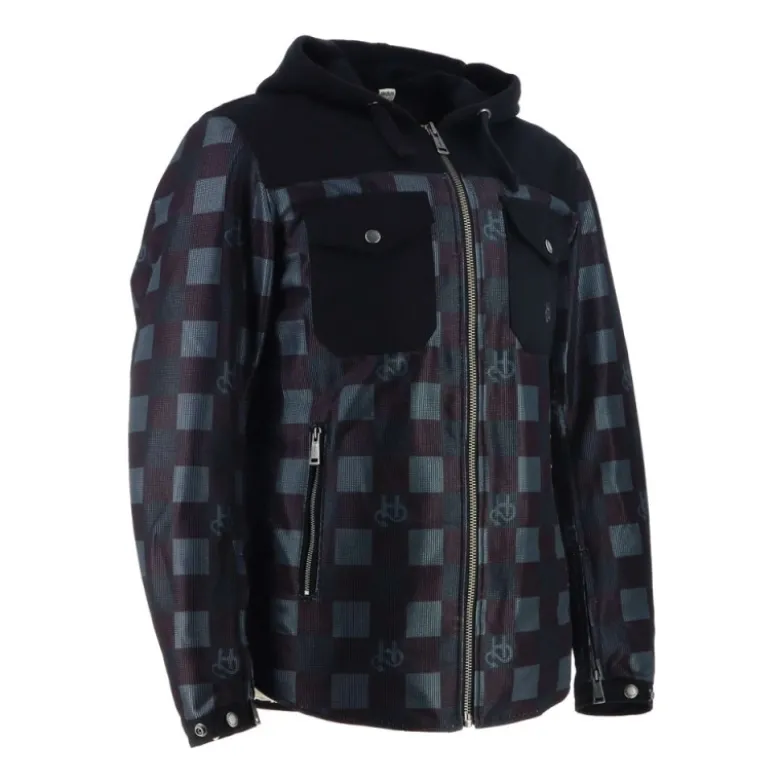 Giacca in Tessuto Helstons Wood Air Canvas Nero Grigio