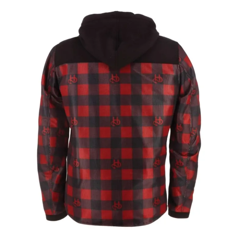 Giacca In Tessuto Helstons Wood Air Canvas Nero Rosso