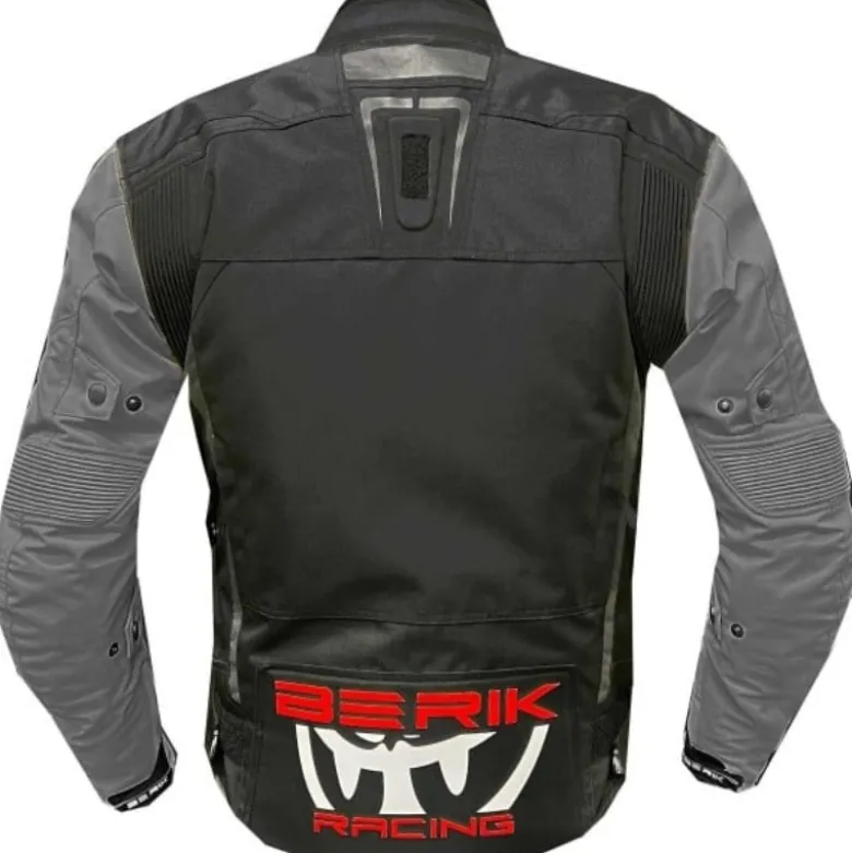 Giacca In Tessuto Impermeabile Berik Space Nero Grigio Rosso