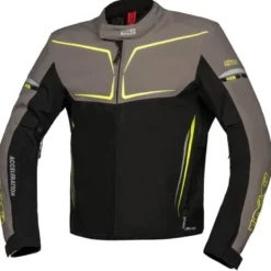 Giacca in Tessuto IXS TS-PRO-ST Plus Nero Grigio Giallo Fluo
