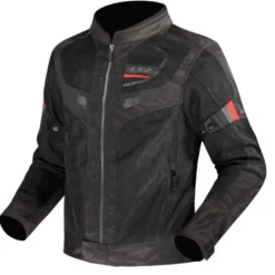 Giacca in Tessuto Ls2 Garda Air Nero Rosso