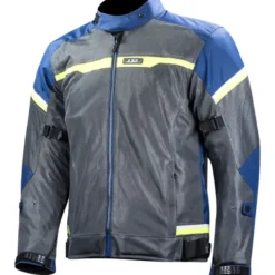 Giacca In Tessuto LS2 Riva Blu Grigio Scuro H-V Giallo