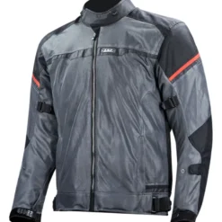 Giacca In Tessuto LS2 Riva Nero Grigio Scuro Rosso