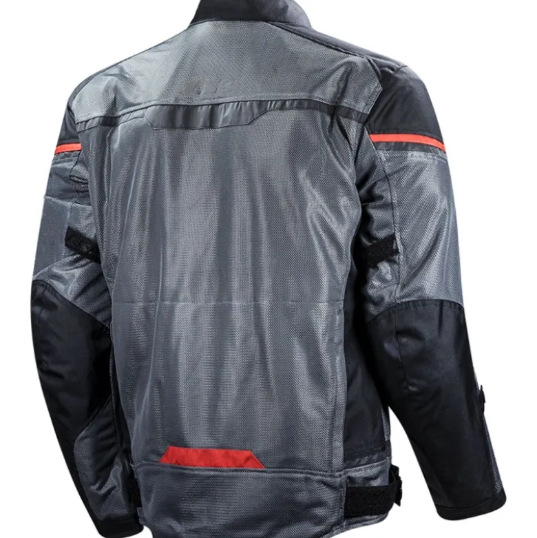 Giacca In Tessuto LS2 Riva Nero Grigio Scuro Rosso