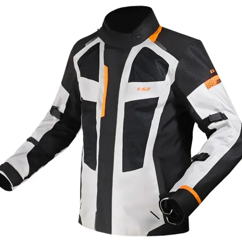 Giacca In Tessuto Ls2 Scout Nero Grigio Arancio