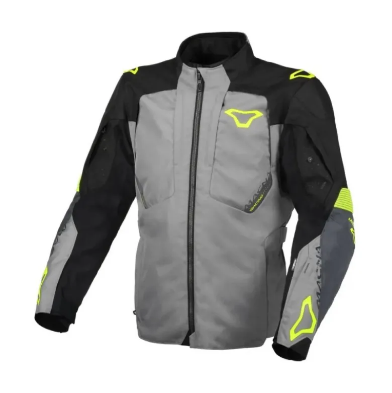 Giacca In Tessuto Macna Notch Grigio Giallo
