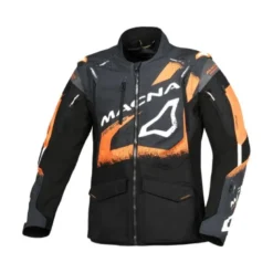 Giacca In Tessuto MX Enduro Macna Landmark Grigio Arancio