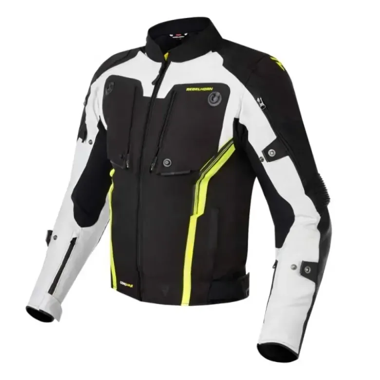 Giacca In Tessuto Rebelhorn Borg Nero Grigio Giallo Fluo