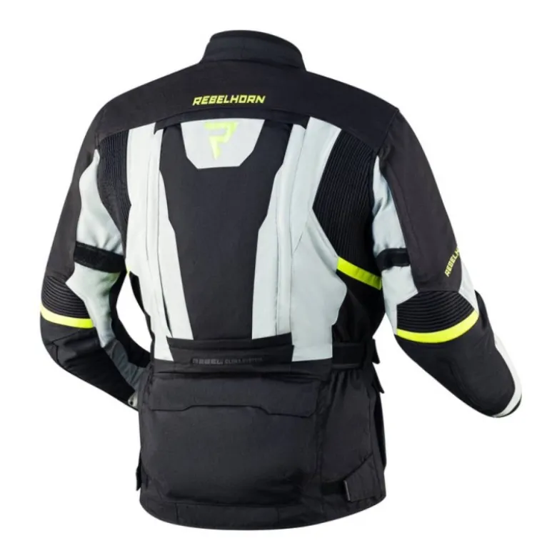 Giacca In Tessuto Rebelhorn Hardy II Grigio Nero Giallo Fluo