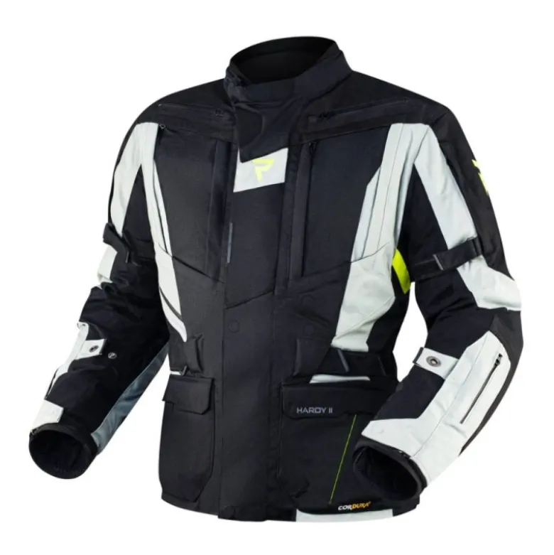 Giacca In Tessuto Rebelhorn Hardy II Grigio Nero Giallo Fluo