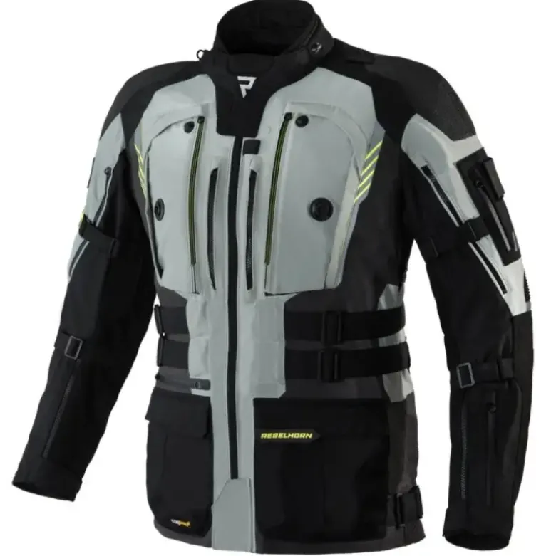 Giacca In Tessuto Rebelhorn Patrol Grigio Nero Giallo Fluo