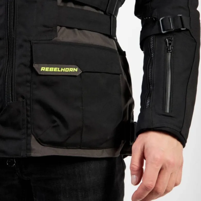 Giacca In Tessuto Rebelhorn Patrol Nero Giallo Fluo