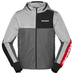 Giacca In Tessuto Spidi Hoodie Net Rosso