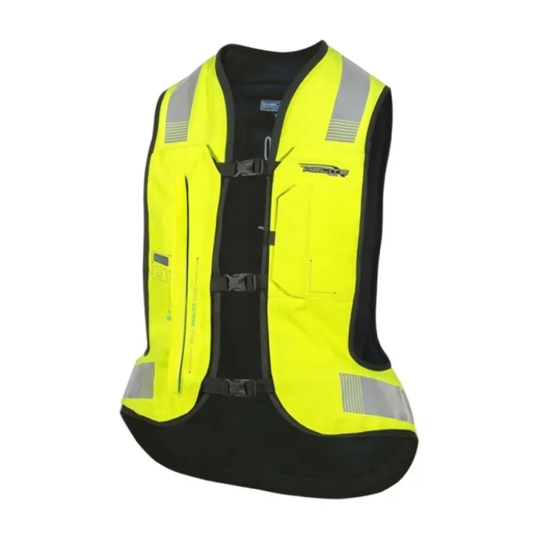 Gilet Airbag Elettronico Per Moto Helite E-Turtle Giallo Alta Visibilità