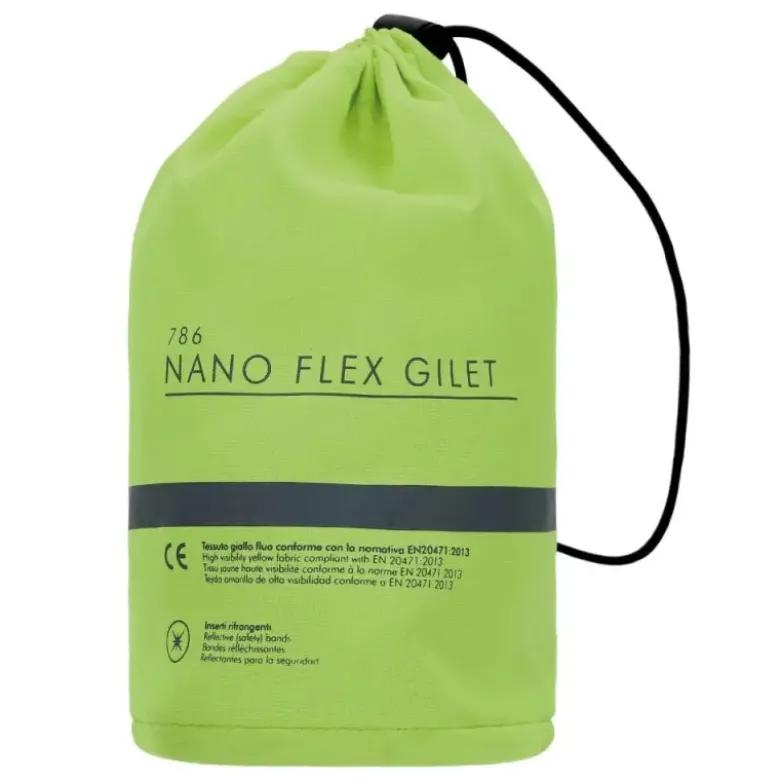 Gilet In Tessuto Alta Visibilità Tucano Urbano Nano Flex Gilet Giallo Fluo