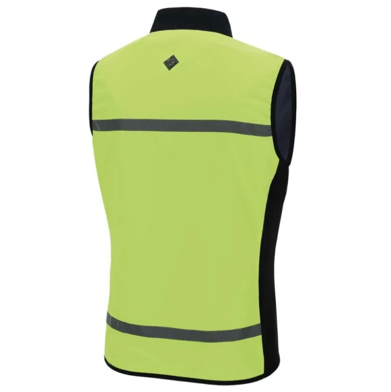 Gilet In Tessuto Antivento Tucano Urbano Nano Switch Gilet Blu Scuro Giallo Fluo
