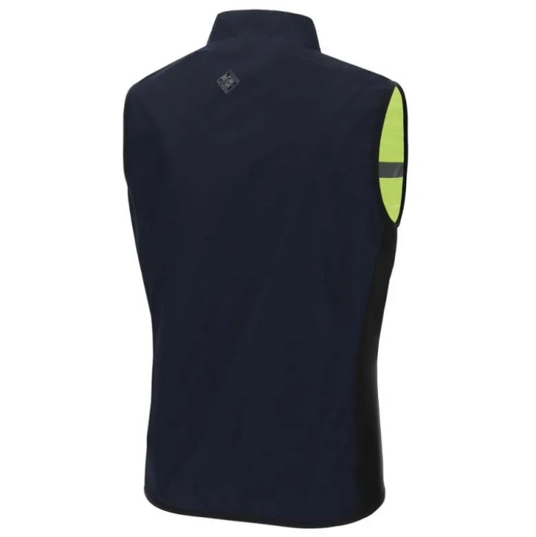 Gilet In Tessuto Antivento Tucano Urbano Nano Switch Gilet Blu Scuro Giallo Fluo