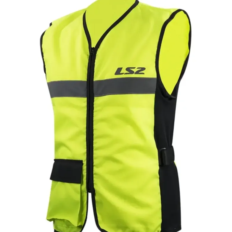 Gilet In Tessuto Ls2 Vest Giallo Alta Visibilità