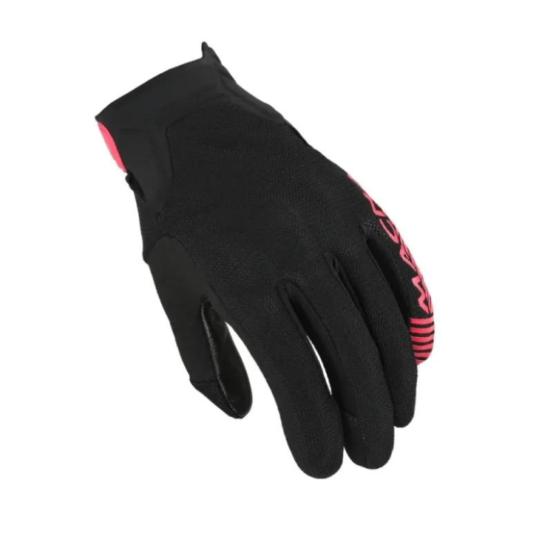 Guanti Donna In Pelle Macna Obtain Leather Nero Rosa