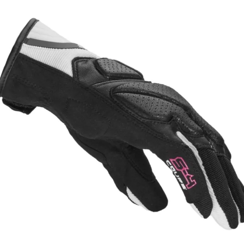 Guanti Donna In Pelle Spidi S-4 Lady Nero Bianco