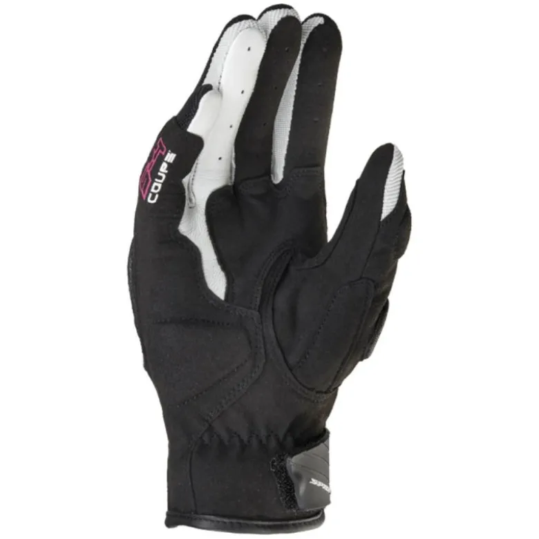 Guanti Donna In Pelle Spidi S-4 Lady Nero Bianco