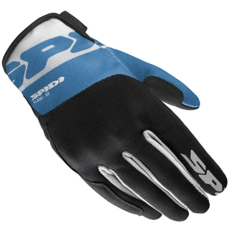 Guanti Donna In Tessuto Flash-Kp Spidi Lady Grigio Bianco Azzurro Provence