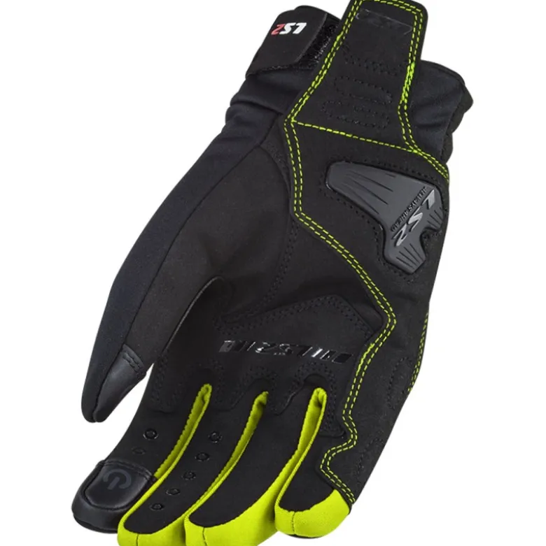Guanti Donna In Tessuto Ls2 Jet II Nero H-V Giallo