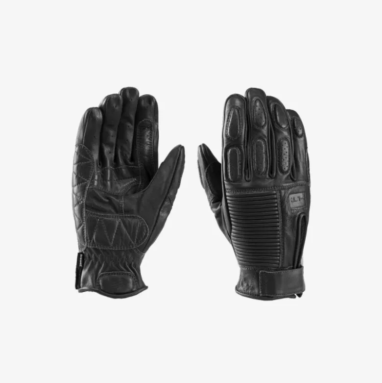 Guanti In Pelle Blauer Banner Nero